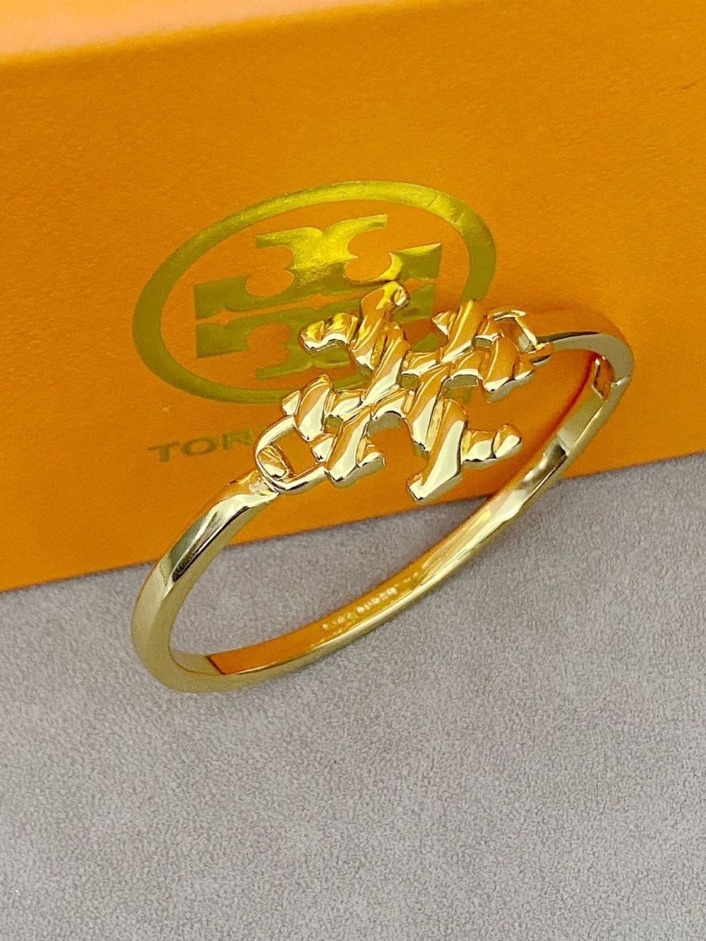 Tory Burch Gold Logo Cuff Bracelet